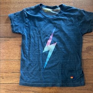 Aviator Nation Kids Tee with Multicolor Lightning Bolt